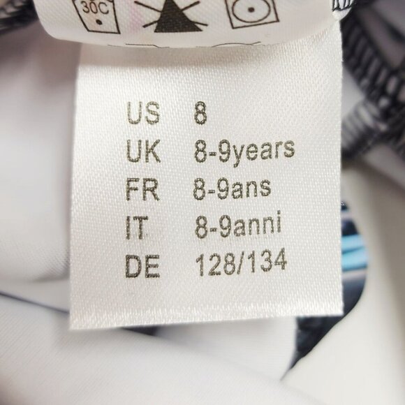 Girls Tank Swimsuit & Shorts Set Youth Size 8 Blue/Black - Picture 2 of 6